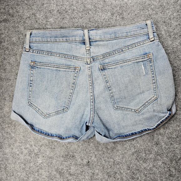 Gap Jeans Shorts Size 27 Vintage Cutoff Light Indigo 3 inch Inseam Distressed - Picture 2 of 10